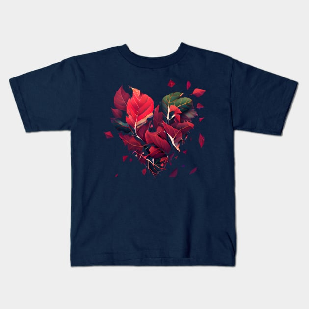 Heartstopper Leaves: An Artistic Representation of Natural Beauty Kids T-Shirt by Raja2021